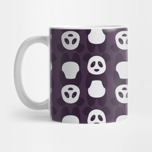 Cute Kawaii Purple Panda Pattern Mug